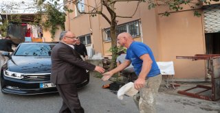 Başkan Hasan Can ve AK Parti Ümraniye İlçe Başkanı Av. Mahmut Eminmollaoğlu Ümraniyeli Hacı Yusuf Tatar’ı Ziyaret Etti
