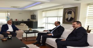 Başkan Ergün, Halkbank Yöneticilerini Ağırladı