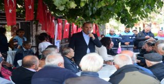 Adanalıların Başkan Sözlü Sevgisi Yol Kestiriyor  Traktörle Makam Aracının Önünü Kesti, Sarılıp Meyve İkram Etti