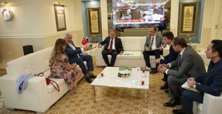 Rusya- Türkiye İş Konseyi Başkan Böcek’i ziyaret etti