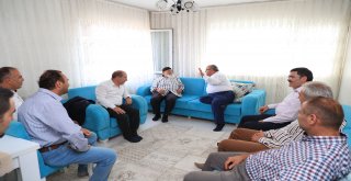 Başkan Hasan Can ve AK Parti Ümraniye İlçe Başkanı Av. Mahmut Eminmollaoğlu Ümraniyeli Davut Koç’u Ziyaret Etti