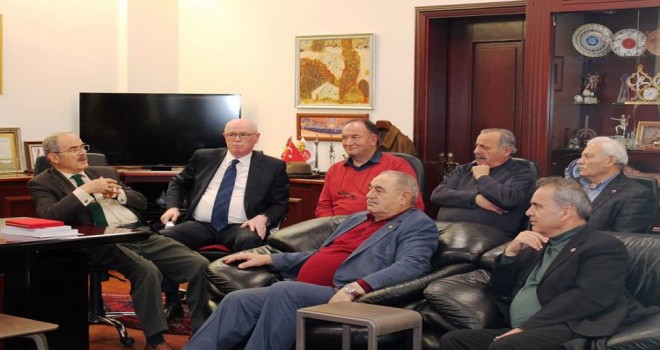 Başkan Büyükerşen'e Alevi Vakıfları Federasyonu'ndan ziyaret.