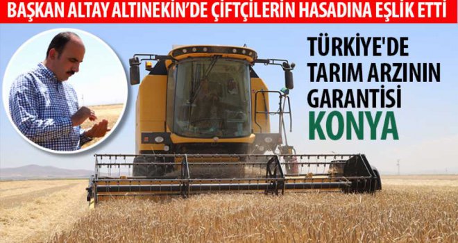 Başkan Altay Altınekin'de Çiftçilerin Hasadına Eşlik Etti