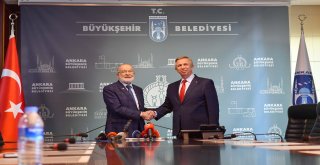 BAŞKAN YAVAŞ'A TEMEL KARAMOLLAOĞLU'NDAN ZİYARET
