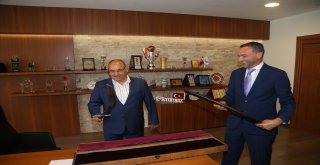 Diriliş Ertuğrul Dizisi Kurumsal İletişim Direktörü Hüseyin Özçelik’ten Başkan Hasan Can’a Ziyaret