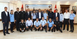 Zabıtalardan Başkan Atilla'ya ziyaret