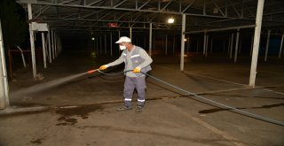 Kurban kesim yerlerinde dezenfeksiyon çalışması