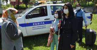 Samsun'da ailesine belediye kavuşturdu