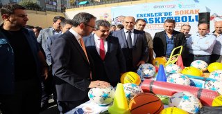 ESENLER'DE BASKETBOL SOKAĞA İNDİ