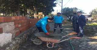 Heybeli'nin Mezarlık Duvarı Yenileniyor