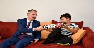 Başkan Taban Köpek Saldırısına Uğrayan Ahmet Can’ı Ziyaret Etti