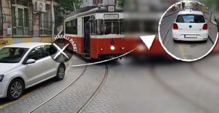 TRAMVAY SEFERLERİNE 160 KEZ HATALI PARK ENGELİ